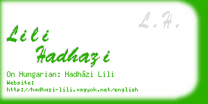 lili hadhazi business card